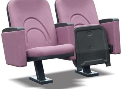 Modern Armchair Armchair Sofa 1 Seater for Theater Cinema Design Luxury Pink Textile